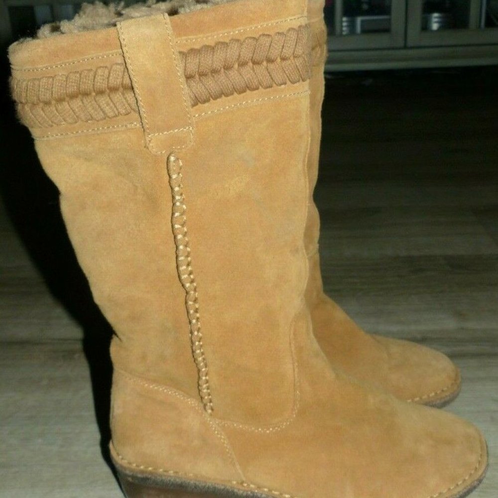 Bjorndal Jolie Camel Brown Leather Suede Boots